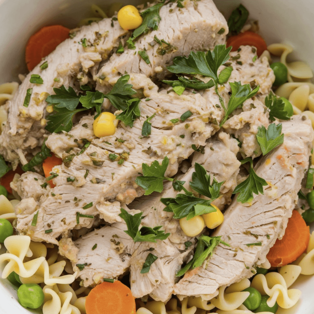 A serving of seasoned turkey mince stir-fry with vibrant vegetables in a white bowl.