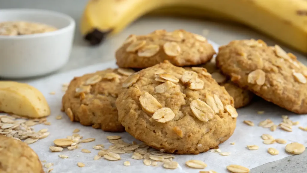 Banana Oat Cottage Cheese Cookies