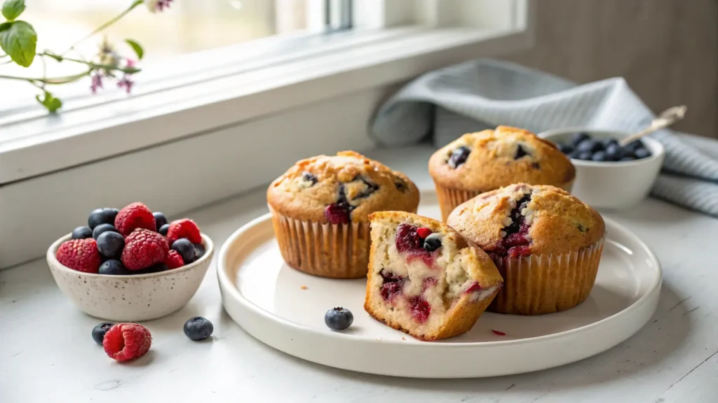 Greek Yogurt Berry Muffins