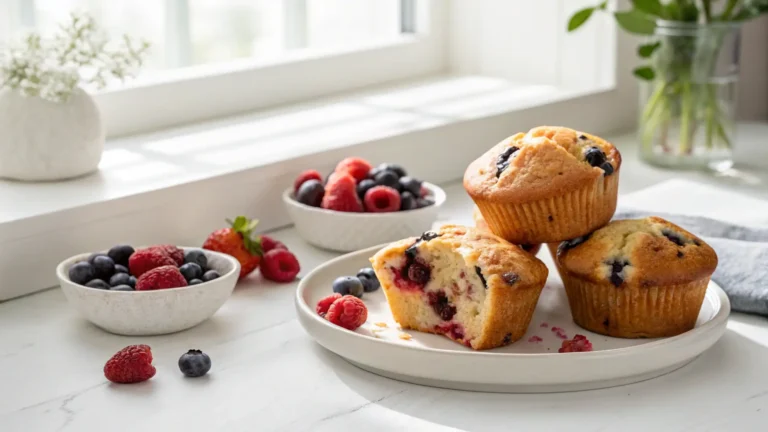 Greek Yogurt Berry Muffins