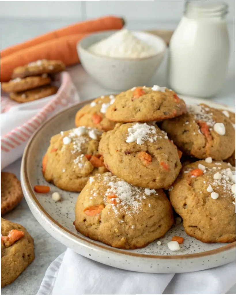 Carrot Cake Cottage Cheese Cookies