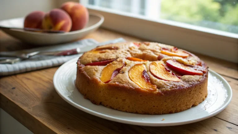 Fresh peach cake
