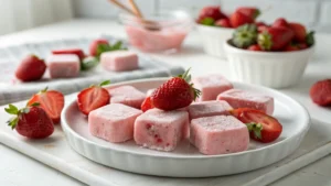 3 Ingredient Strawberry Yogurt Bites