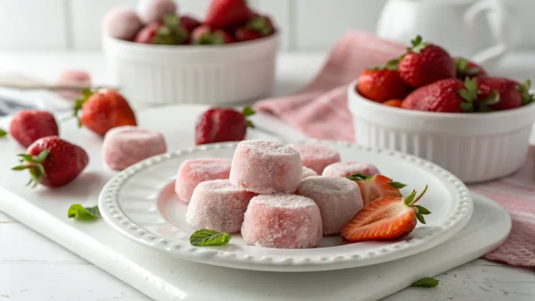 3 Ingredient Strawberry Yogurt Bites