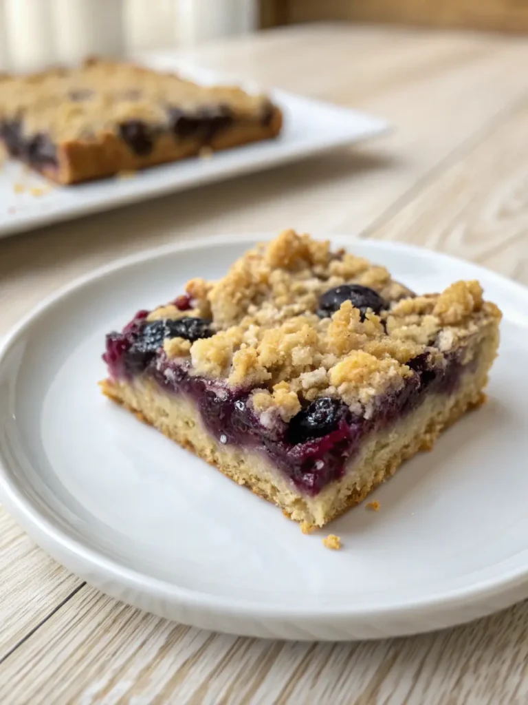 Blueberry Pie Bars with Oatmeal Crumble