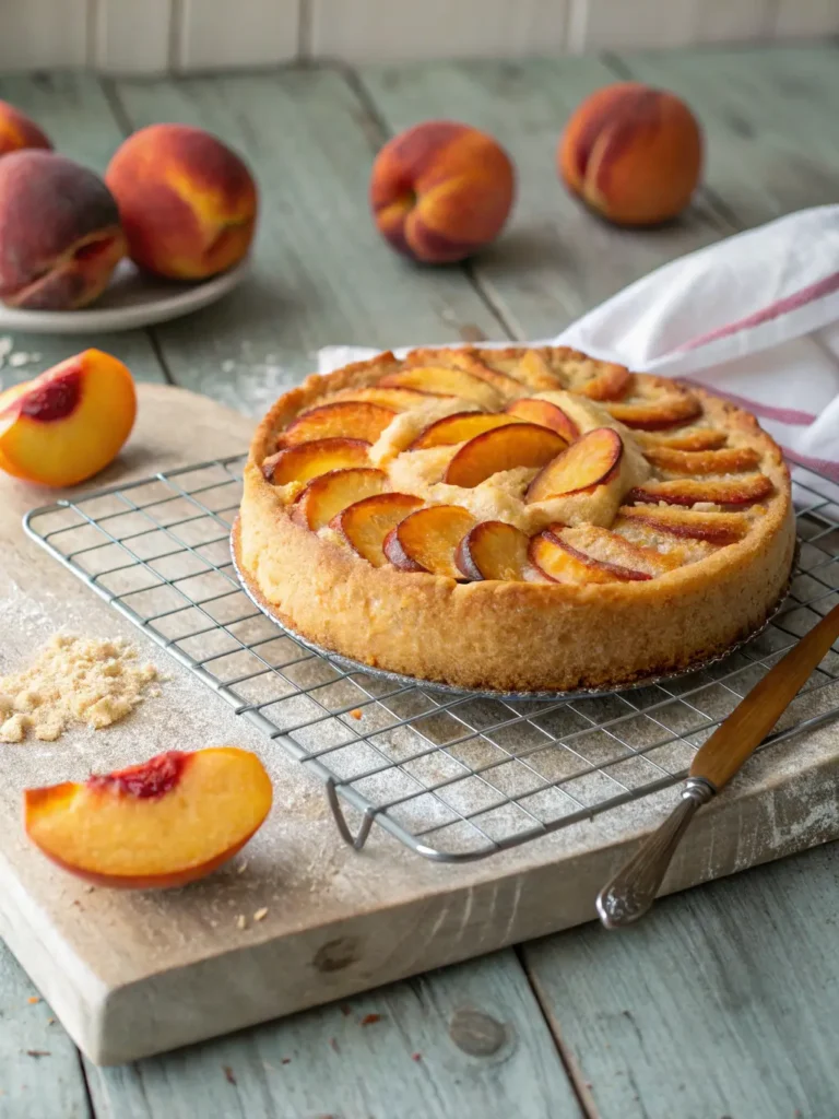 Fresh peach cake