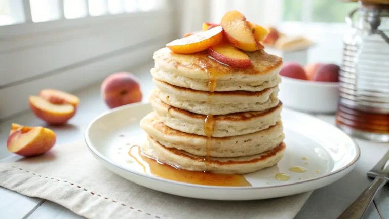 Peach Buttermilk Pancakes