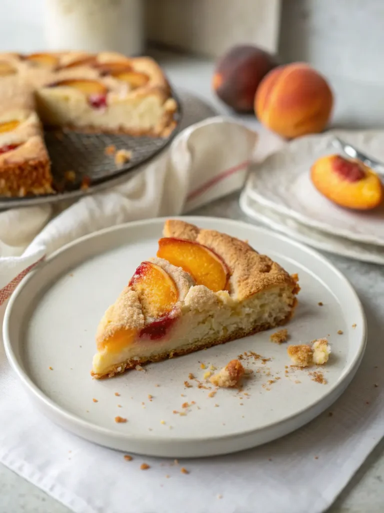 Fresh peach cake