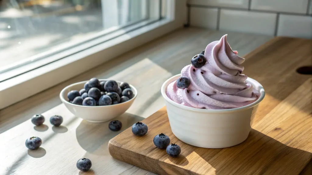 Blueberry Greek Frozen Yogurt