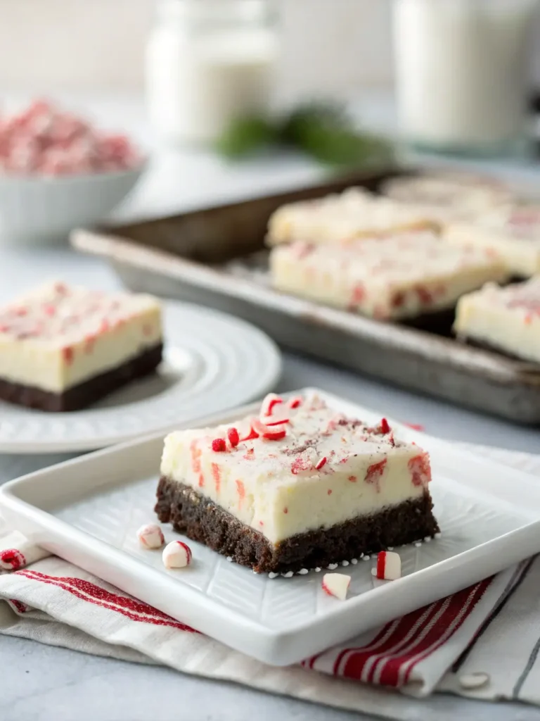Peppermint Cheesecake Bars