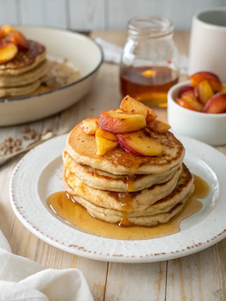 Peach Buttermilk Pancakes