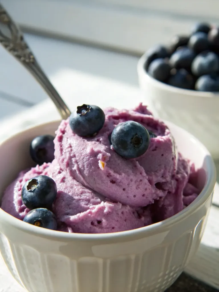 Blueberry Greek Frozen Yogurt