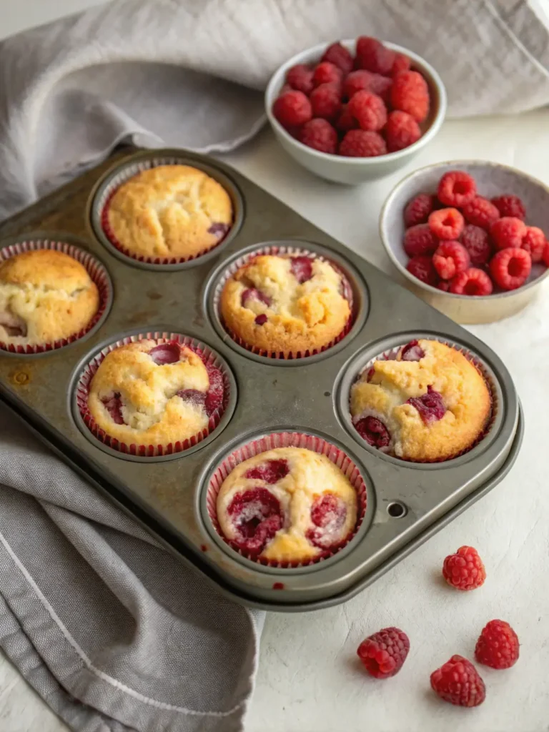 The Best Greek Yogurt Raspberry Muffins