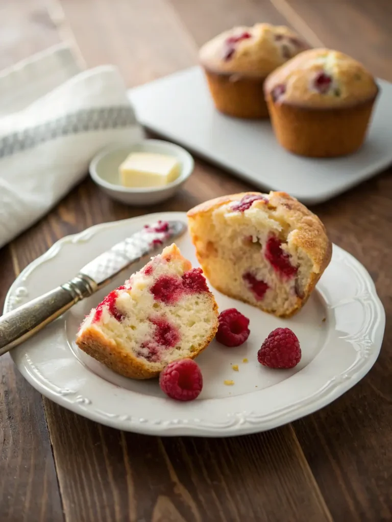 The Best Greek Yogurt Raspberry Muffins
