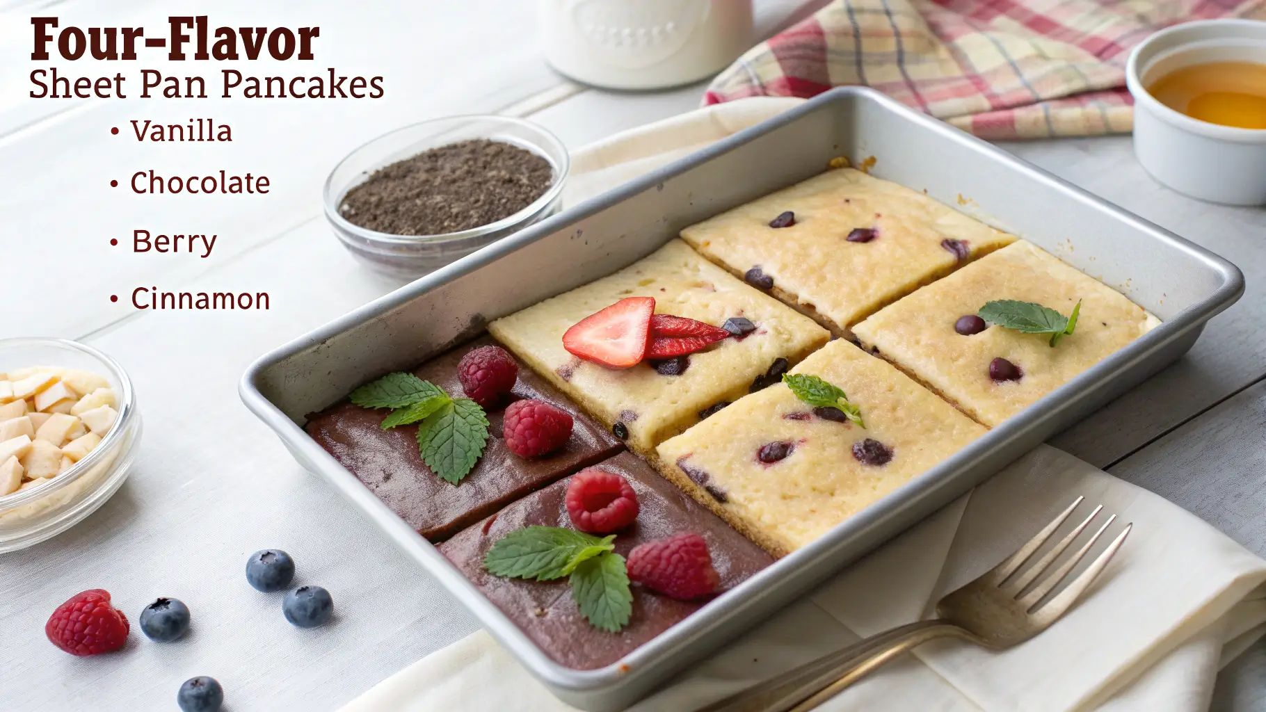Four-Flavor Sheet Pan Pancakes