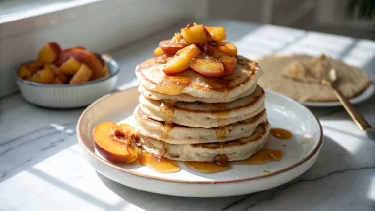Peach Cobbler Pancakes