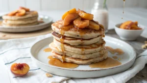 Peach Cobbler Pancakes