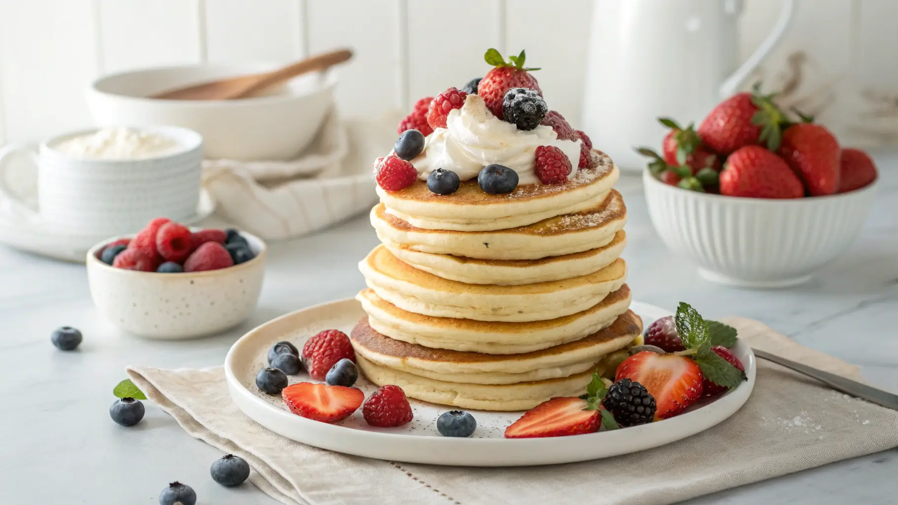 Pancake Cake with Berries