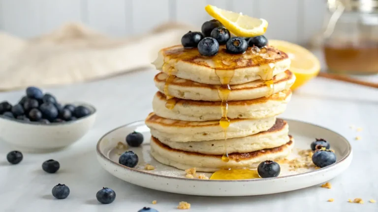 Greek Yogurt Blueberry-Lemon Pancakes