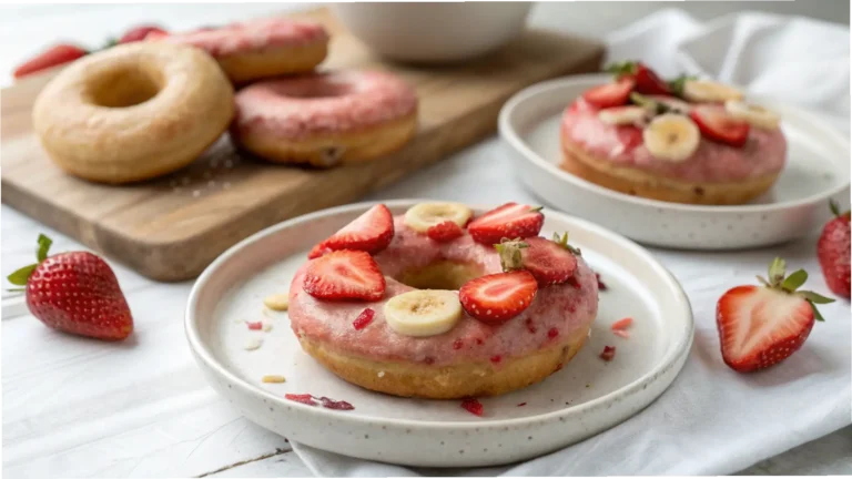 Healthy Strawberry Banana Donuts