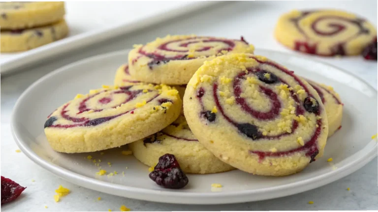 Black Raspberry & Lemon Shortbread Cookies