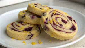 Black Raspberry & Lemon Shortbread Cookies