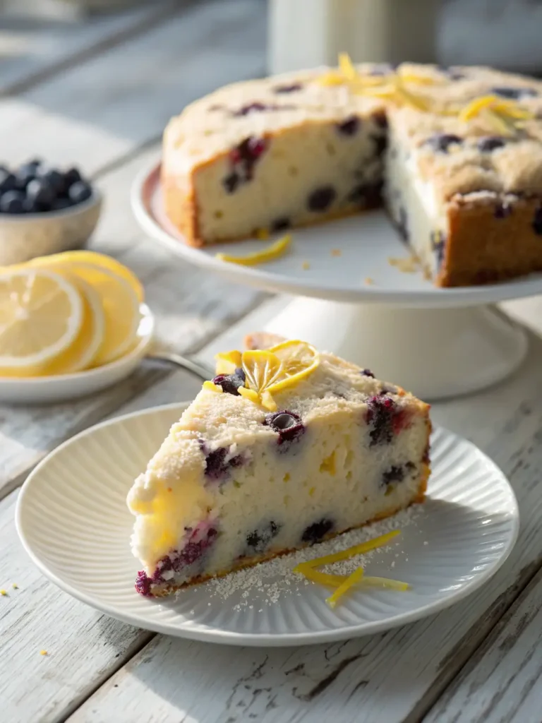 Lemon Blueberry Ricotta Cake