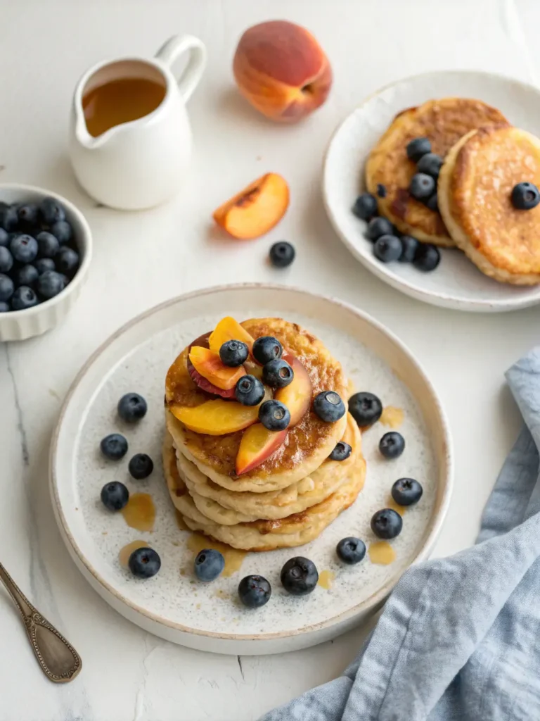 Peach Cobbler Pancakes