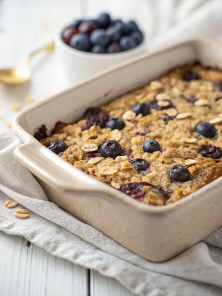Banana Blueberry Baked Oatmeal