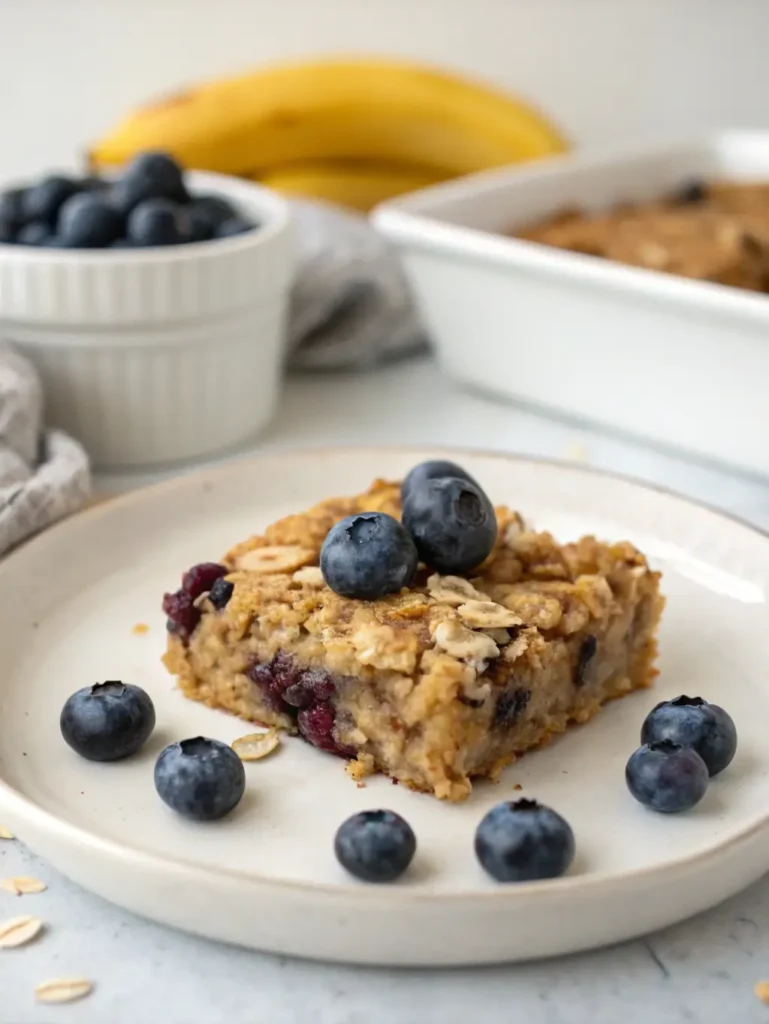 Banana Blueberry Baked Oatmeal