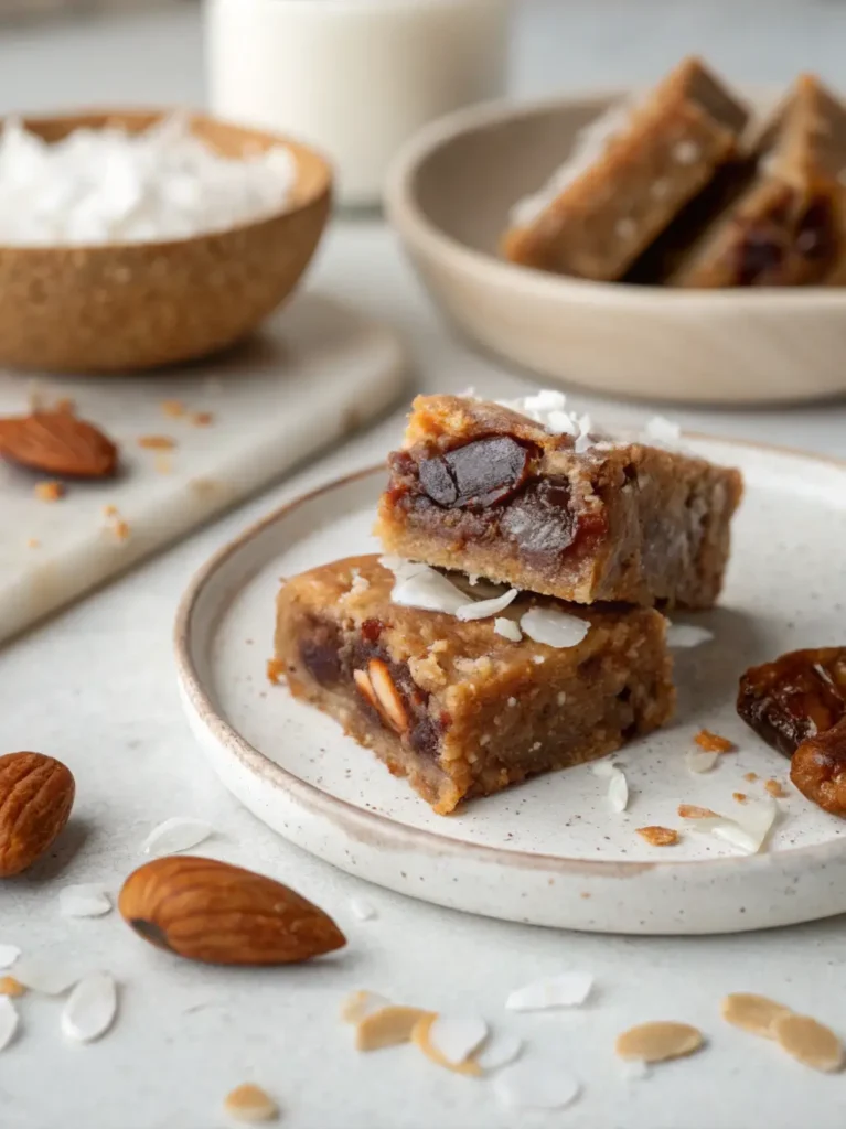 Healthy Coconut Date Energy Squares in 10 Minutes