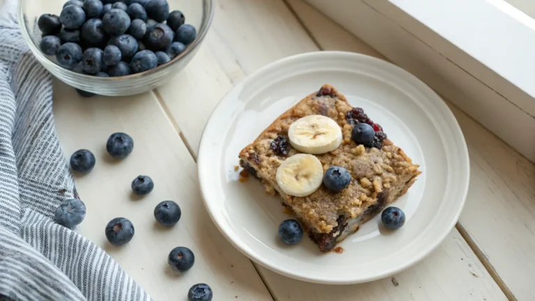 Banana Blueberry Baked Oatmeal