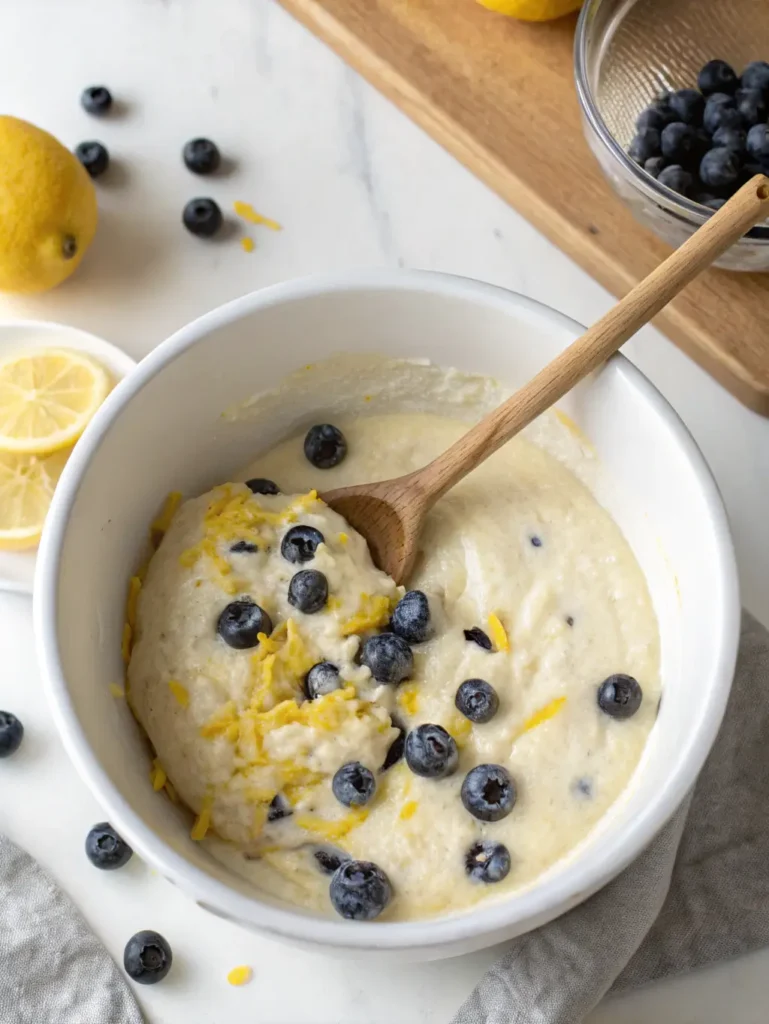 Lemon Blueberry Greek Yogurt Pancakes