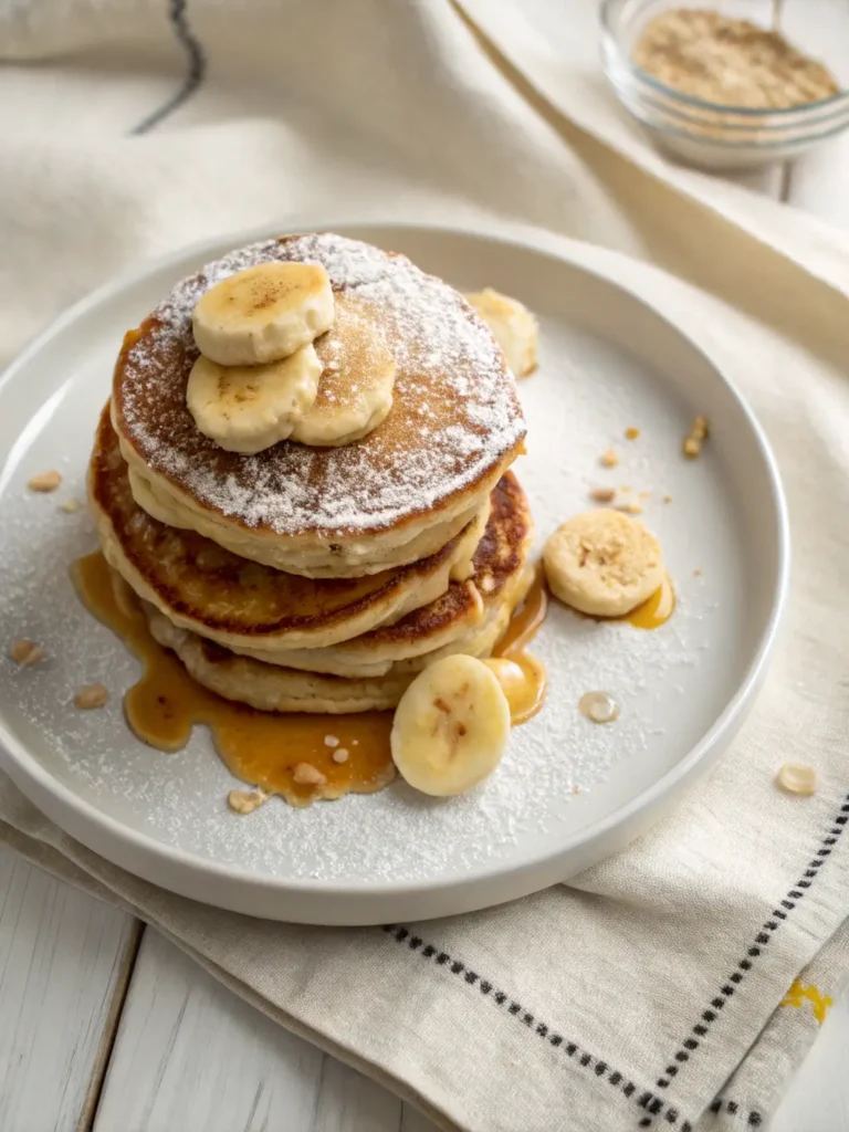 Banana Sour Cream Pancakes
