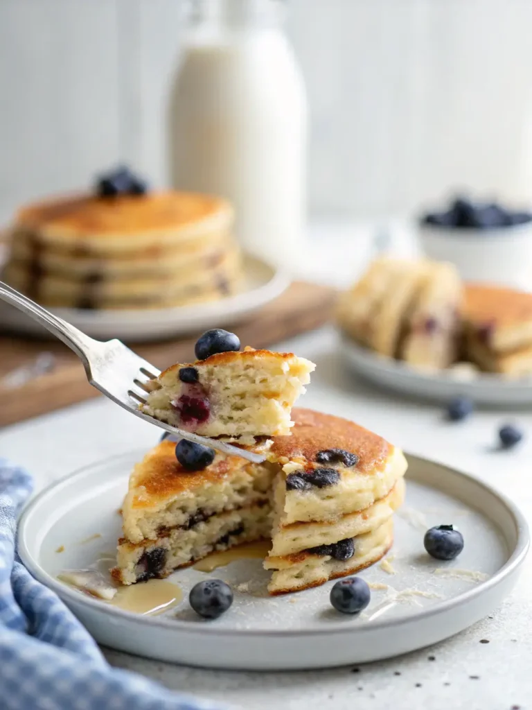 Greek Yogurt Blueberry-Lemon Pancakes