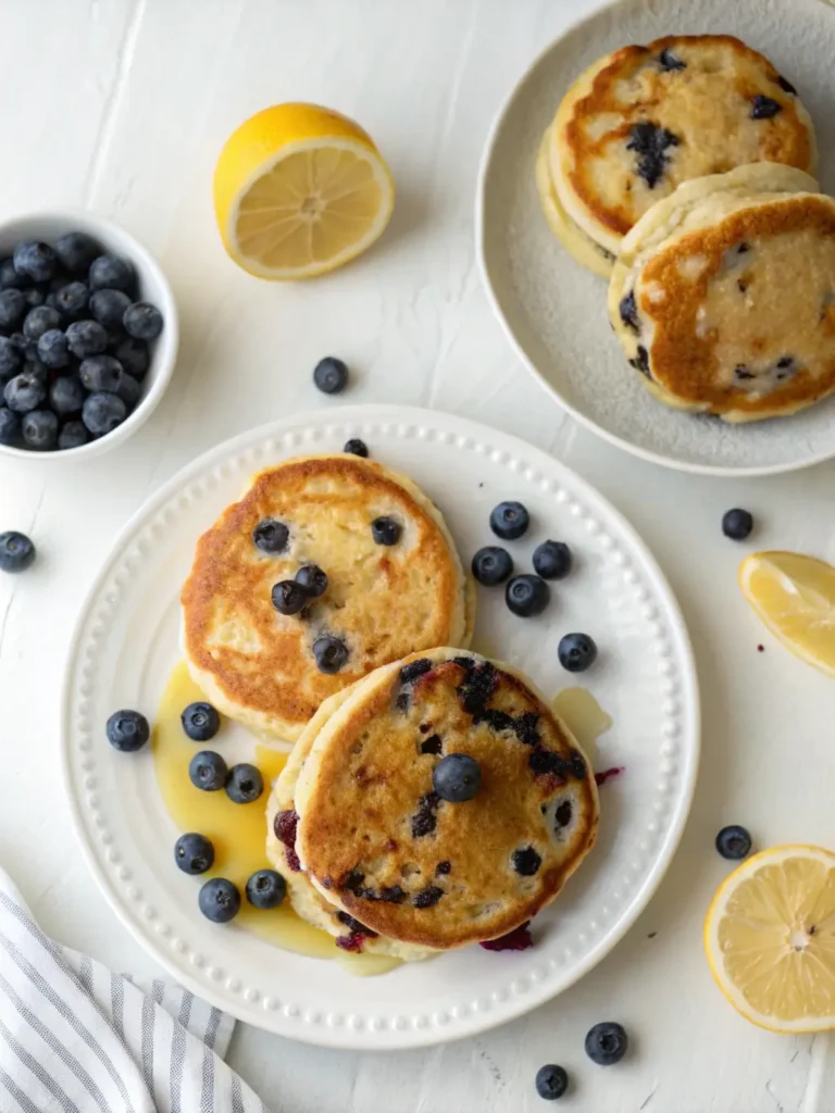 Greek Yogurt Blueberry-Lemon Pancakes