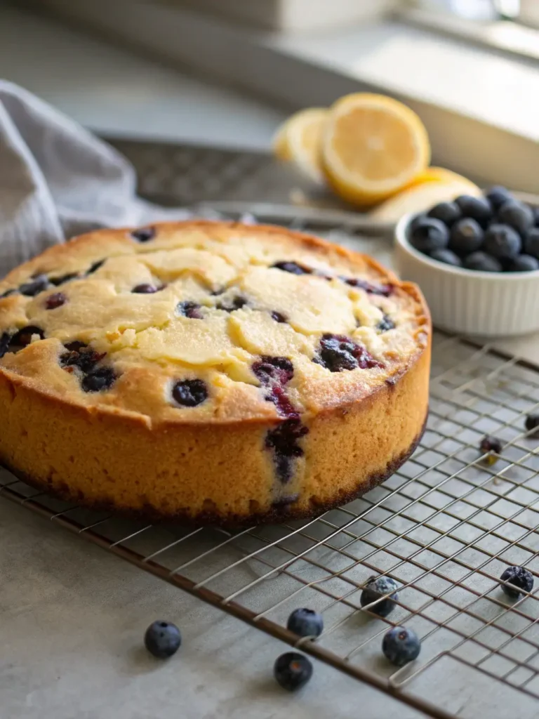 Lemon Blueberry Ricotta Cake