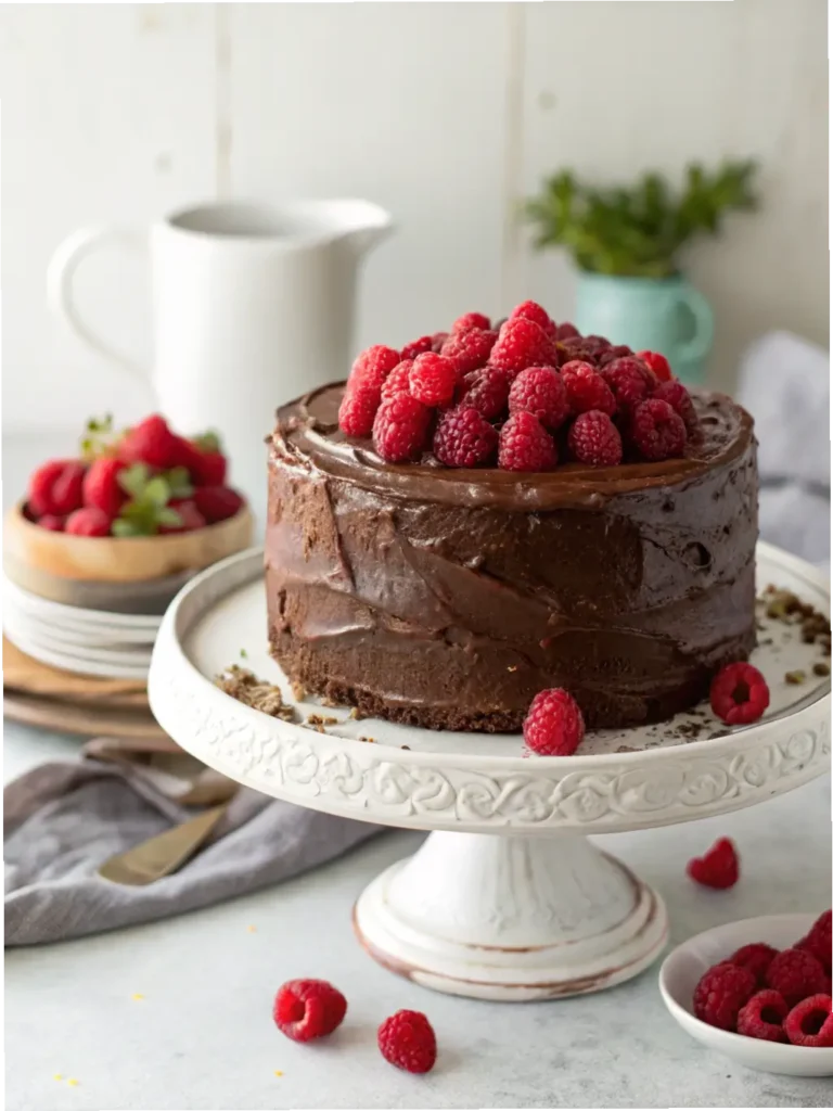 Chocolate Raspberry Layer Cake