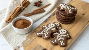 Chocolate Cinnamon Skeleton Cookies