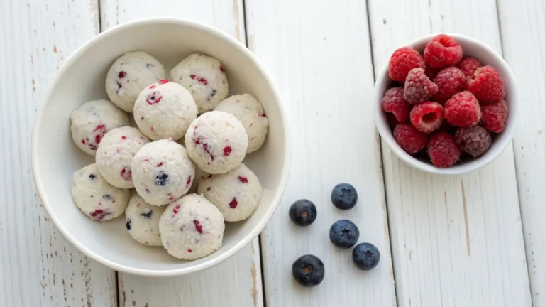 Greek Yogurt Protein Bites with Berries