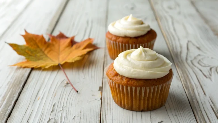 Flat Frosting Pumpkin Cupcakes