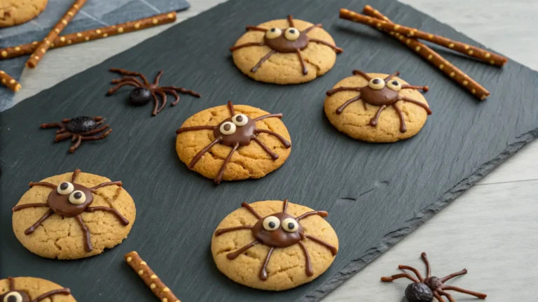 Scary Peanut Butter Spider Cookies